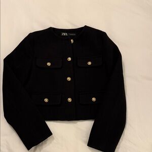 EUC Zara Black Buttoned Women's Lady Jacket